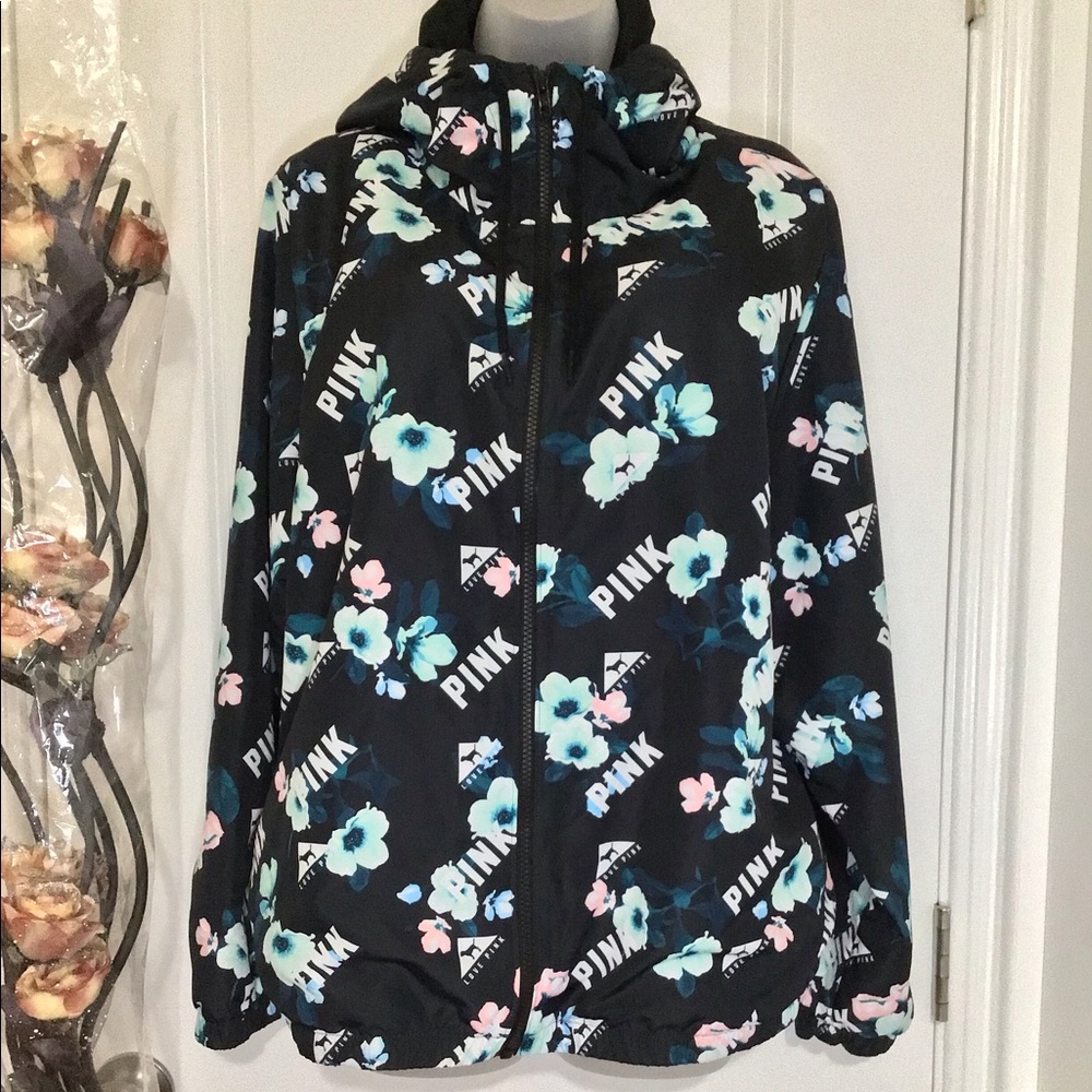 🦋SOLD🦋 PINK Full Zip Funnel Neck Anorak Sz M